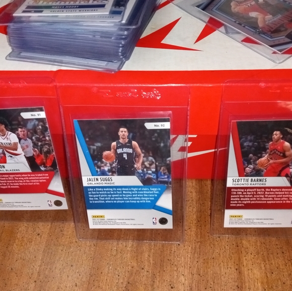 Keon Johnson pink Jalen Suggs and Scottie Barnes rookies - Picture 6 of 6